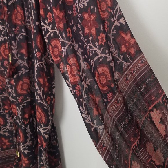 Ulla Johnson Silk Boho Floral Dress - Picture 6 of 13